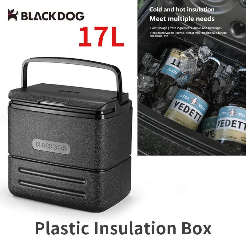 BLACKDOG Cooler Box 17L PP Ice Box 48h Keep Fresh Outdoor Travel  And Camping Food Beers Ice Bucket Fridge Fishing Box Storage