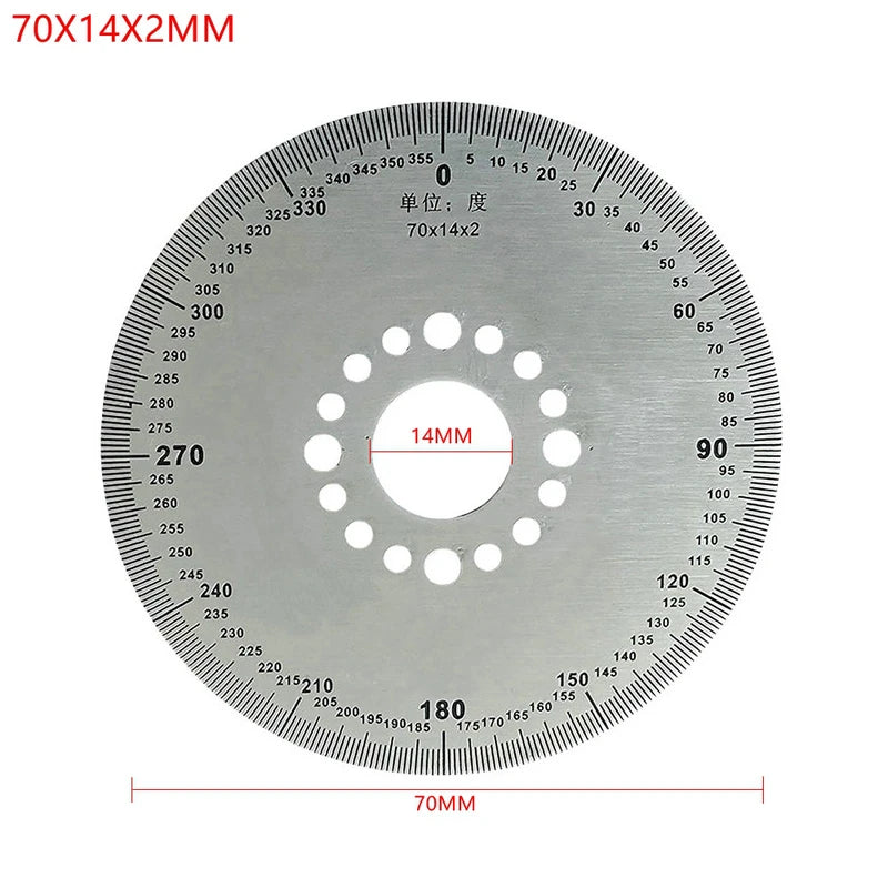 DIY Diameter 70/100mm Dial Scale Identification Dial Degree Graduated Circle Disk Protractor For Machine Measurement Tools