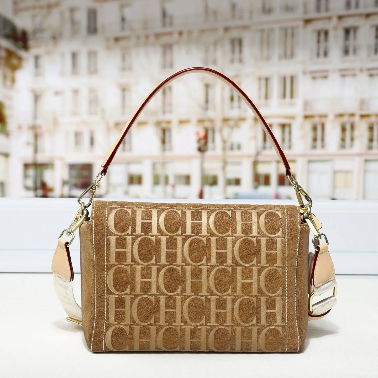 Women's new handbag light luxury high-end wide shoulder strap crossbody bag casual versatile handbag commuting shoulder bag