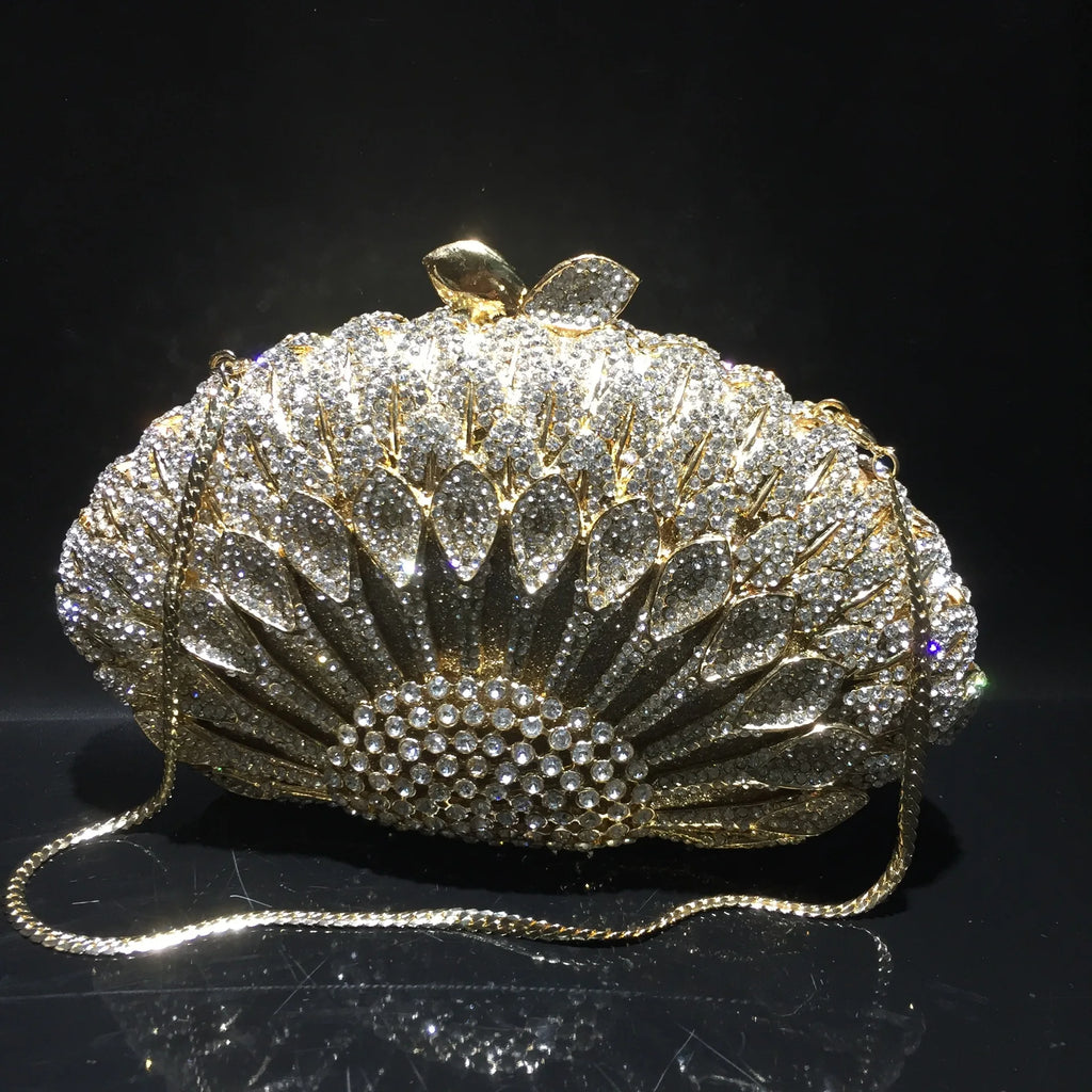 Woman Crystals Dinner Party Evening Clutch Bags Gems Handbag Diamond Evening Bag Wedding Bridal Purse Gala Banquet Purses
