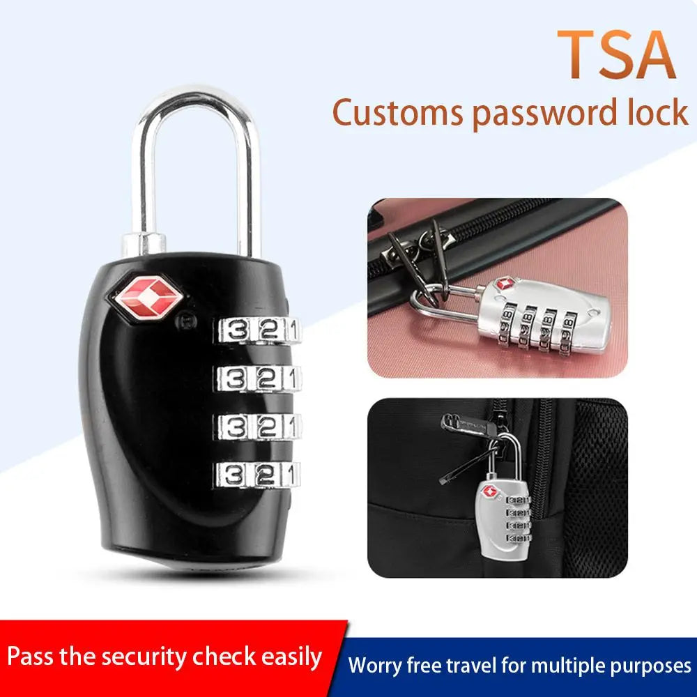 TSA330 Suitcase Luggage Smart Combination Lock 4 Digit Password Lock Padlock TSA Customs Code Lock