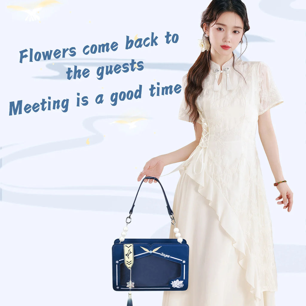Love and Deepspace Shoulder Bag For Woman Transparent Moli Ita Bag Floral Embroidery Bolsos Mujer Square Sac Femme Bolsas Original Messenger Bolsa