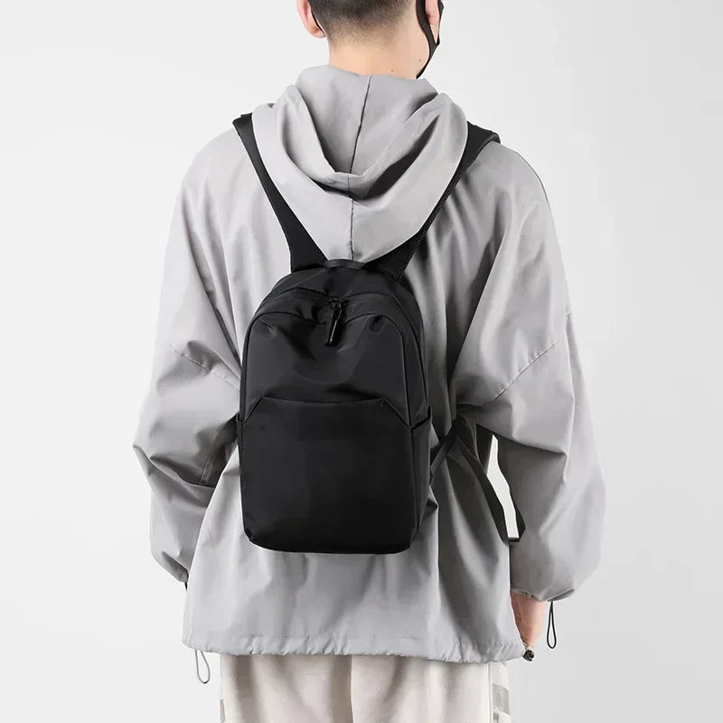 Nylon Trekking Bag Breathable School Backpack Waterproof Wear-resistant Layered Storage Lightweight for Outdoor Activities