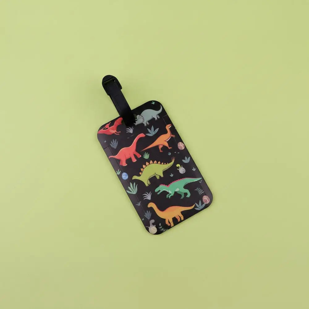 Anti-Lost Listing Plastics Baggage Tag Artistic Suitcase Backpack Hang Rope ID Card Holder Cute Cats Badge Holder
