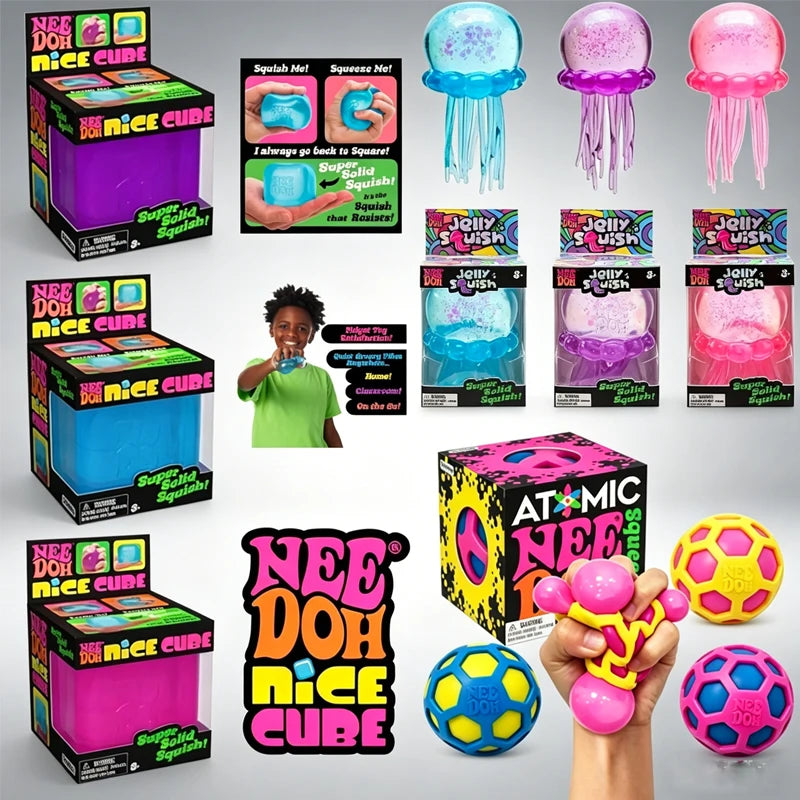 New NeeDoh Squishy/ Schylling/ Atomic Stress Relief Ball/Squishies Blind Box /Stress Relief Toy /**Sensory Fidget Toy Party Gift
