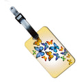 HOT SALE Butterfly Business Luggage Tag Suitcase Address Label Luggage Boarding Case Label Name ID Address Clip