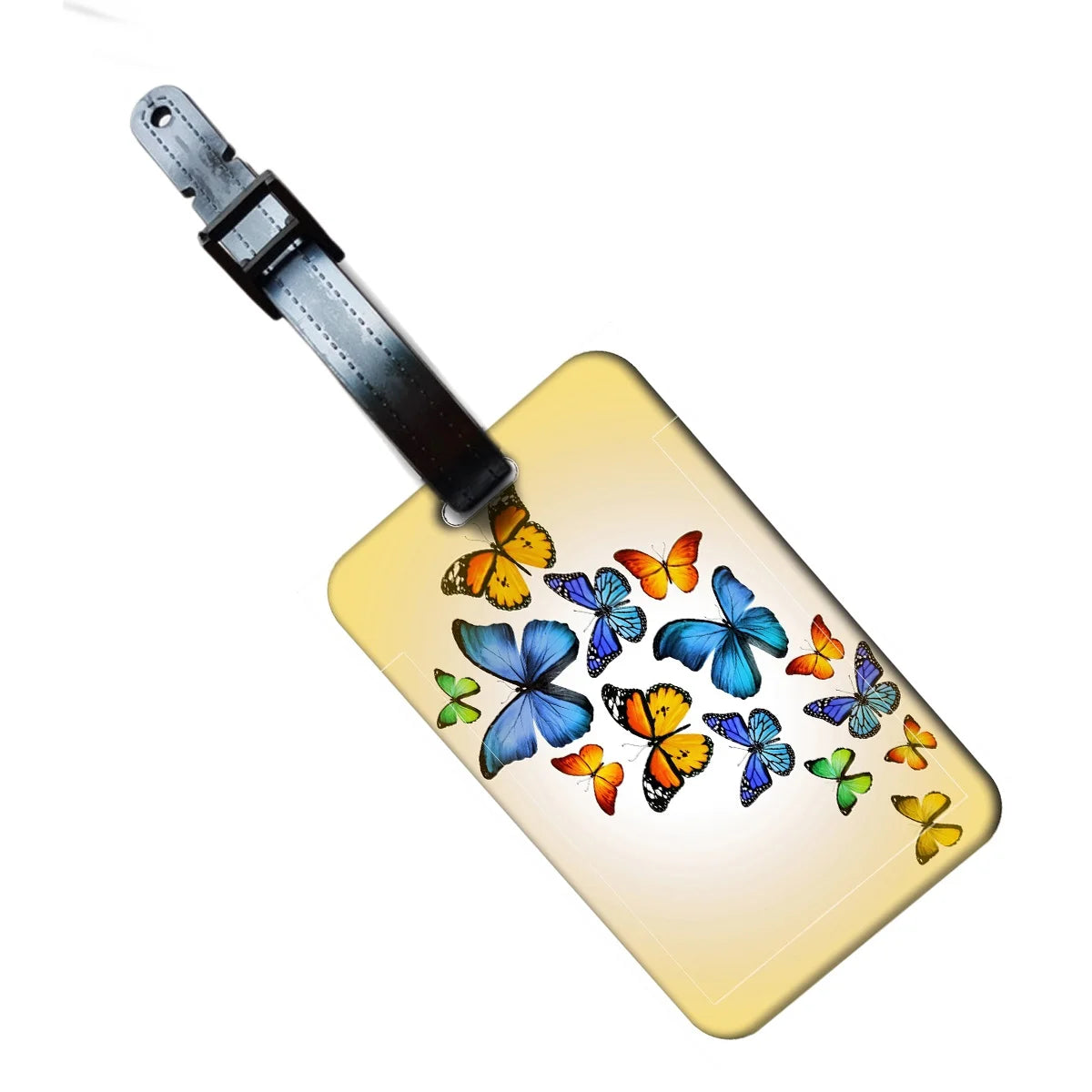 HOT SALE Butterfly Business Luggage Tag Suitcase Address Label Luggage Boarding Case Label Name ID Address Clip