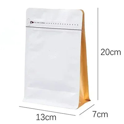 100pcs Wholesale 250g Coffee Bean Powder Bags with Valve Block Bottom 8oz Whey Protein Powder Food Packaging Food Storage Bags