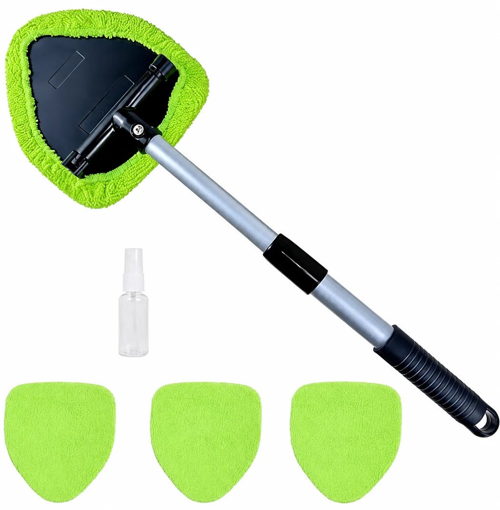 3-Pack Reusable Microfiber Cleaning Sleeves, Replacement Covers for Car Window Squeegee with Long Handle