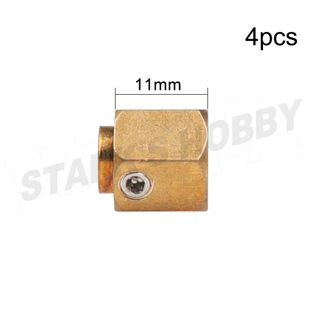 TRX4 4pcs 12mm Wheel Hex Wheel Hub Extended Adapter 6/8/9/10/11/12mm Brass Counterweight for 1/10 RC Crawler Car  TRX-4