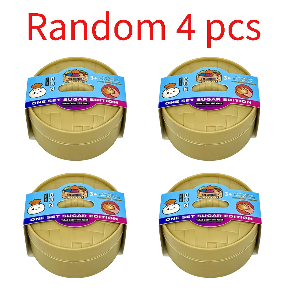 Random Colorful Dumpling with Box Squishy Cute Bun for Adult PU Simulation Small Steamer Squeeze Entertainment Stres Relief Gift