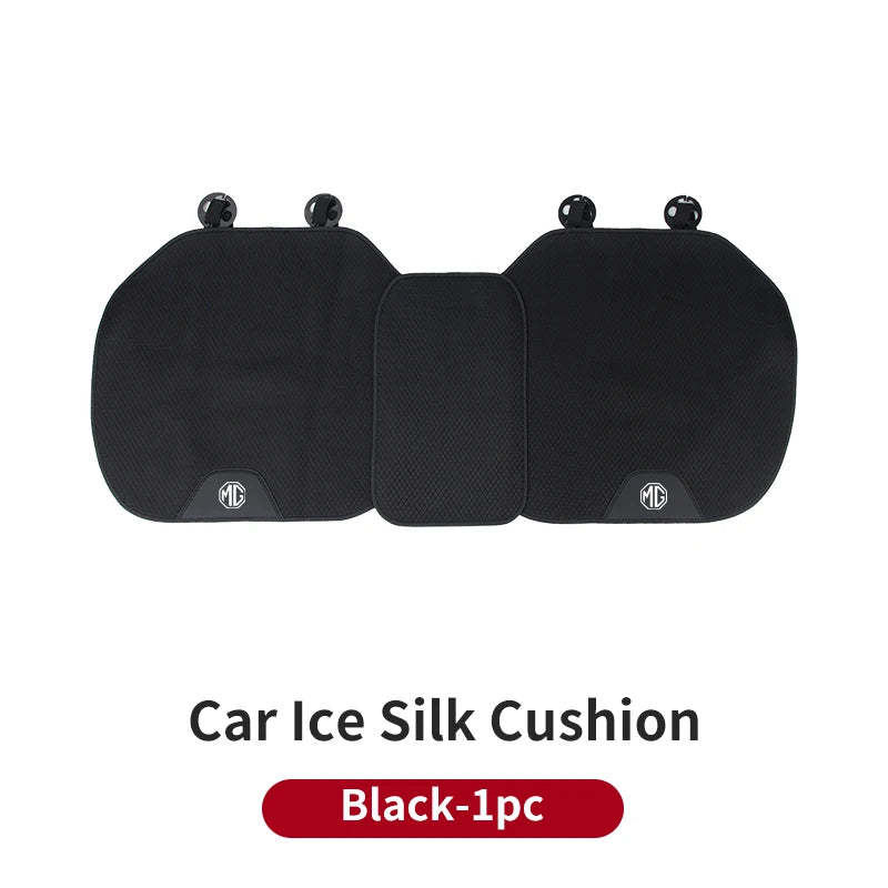 Car Ice Silk Seat Cushion Backrest Seat Cover Waist Pad Accessories For Morris Garages MG 3 5 6 7 HS ZS GS Hector TF GT ZR RX5