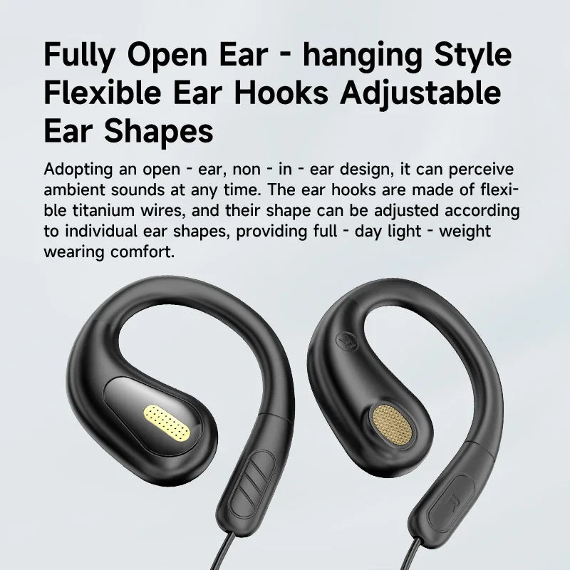 YTOM A13 TYPE C 3.5mm Wired Earphone Open Ear Headphones Bass Stereo Game Music Earplugs Noice Cancelling earbuds PK AK6 EDX