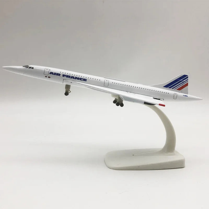 16/20cm Plane Model Concorde Air France/British/Singapore/American Diecast Alloy Airplane Airlines with Stand Children Toys Gift