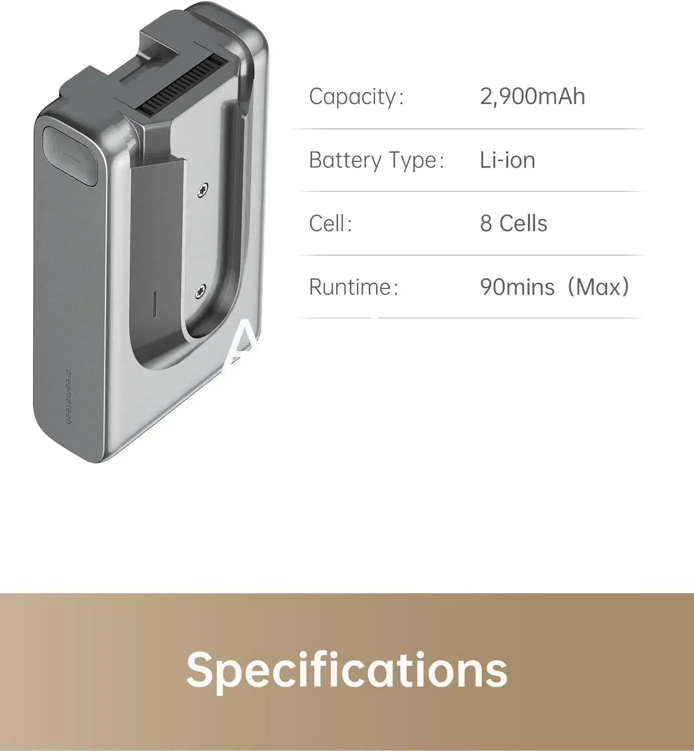 29.6V Replacement Battery Pack for Dreame T30 R20 Cordless Vacuum Cleaner, High Capacity 2900mAh Rechargeable Battery