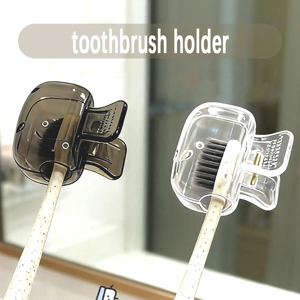 Toothbrush Storage Clip Travel Essential Toothbrush Protective Cap Portable Plastic Toothbrush Box