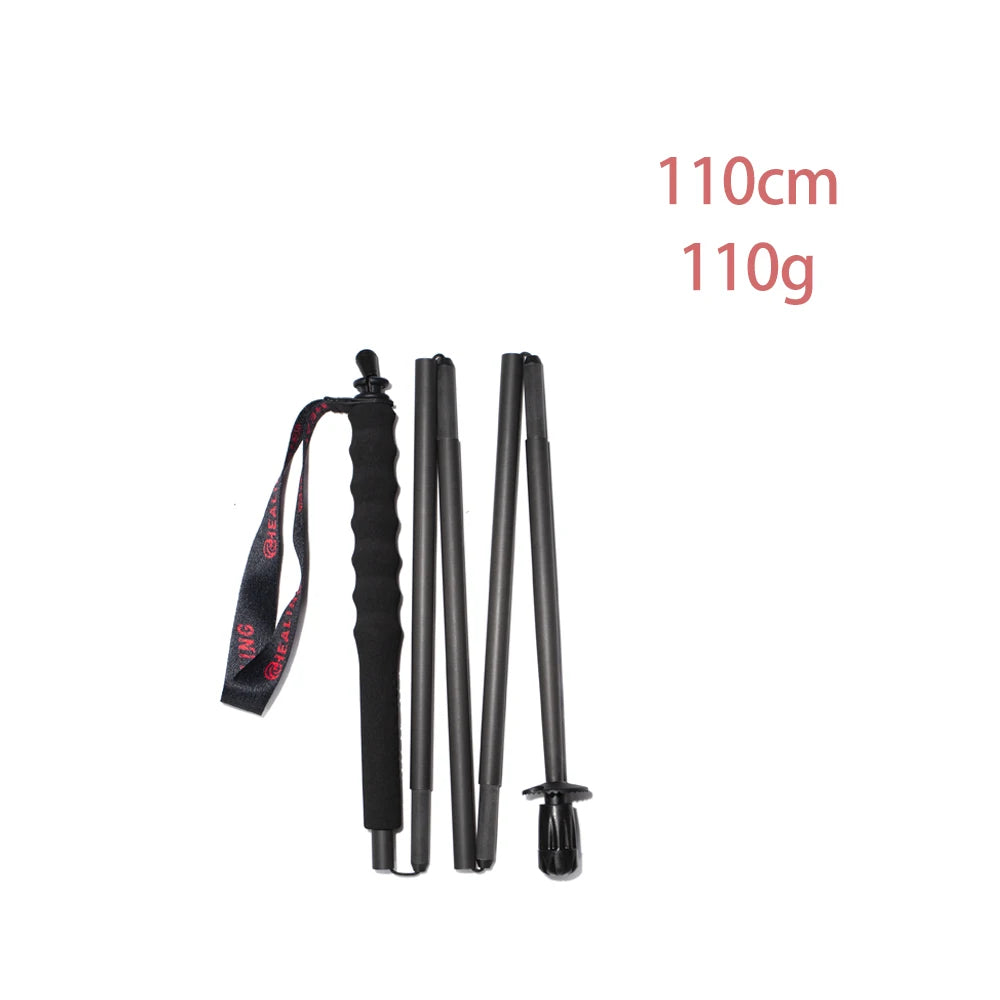 Carbon Fiber Trekking Pole High-Quality 5-Section Folding Walking Stick With EVA Handle, Factory Sale for Outdoor Travel