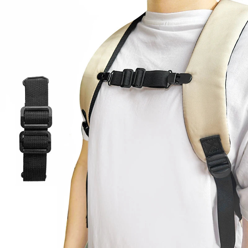 Anti-slip Backpack Chest Strap Buckle Outdoor Adjustable Buckle Belt Backpack External Strap Portable Strap With Release Buckle