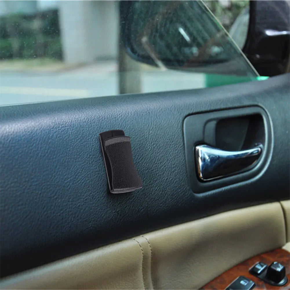2PCS Sunglass Holder Card Glasses Ticket Holder Auto Car Clip Black Dashboard Door Adhesive Clips Car Styling Car Accessories