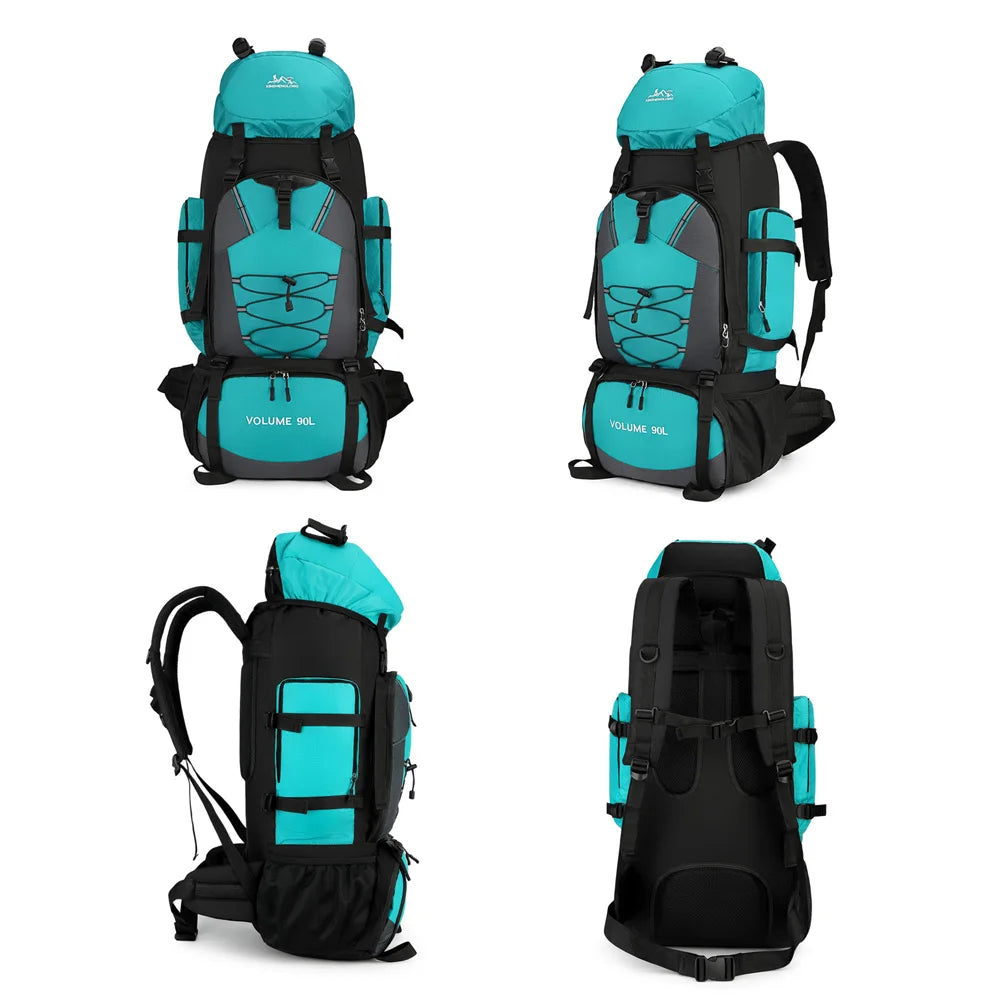 90L Hiking Camping Backpack Travel Daypack Waterproof Trekking Rucksack Large Outdoor Sports Bags for Men Climbing Touring Bag