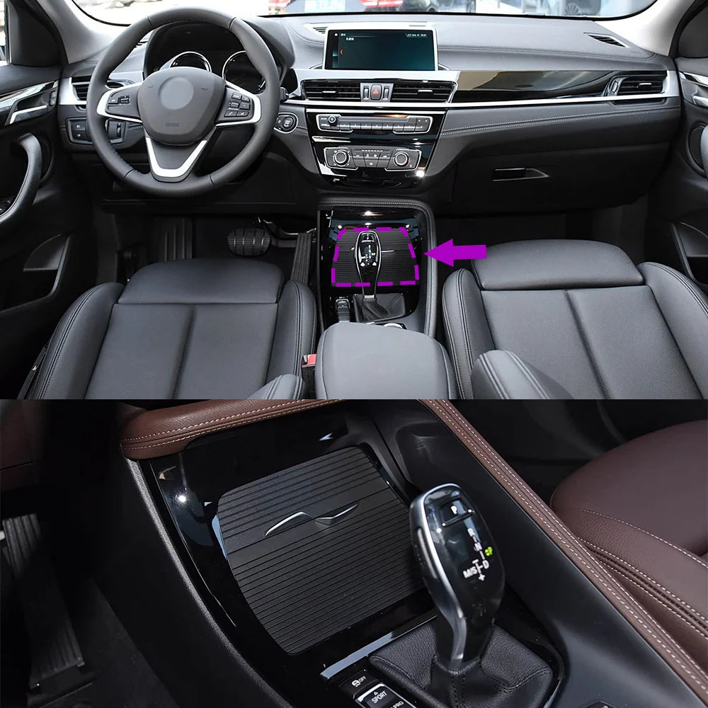 F48 F49 F39 Car Interior Central Console Cup Holder Slide Roller Blind Cover For BMW X1 X2 2016-2023 51169299529 51169381047