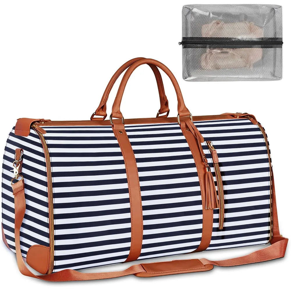 Garment Duffle Bags for Travel Luggage Bag for Women Foldable Multi-Function Storage Bag with Shoe Pouch 2 in 1 Hanging Suitcase