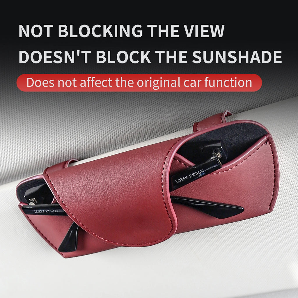 For Porsche Macan Cayenne Panamera Cayman Boxster 911 Taycan Car Sunglasses Clip Glasses Box Auto Interior Accessories