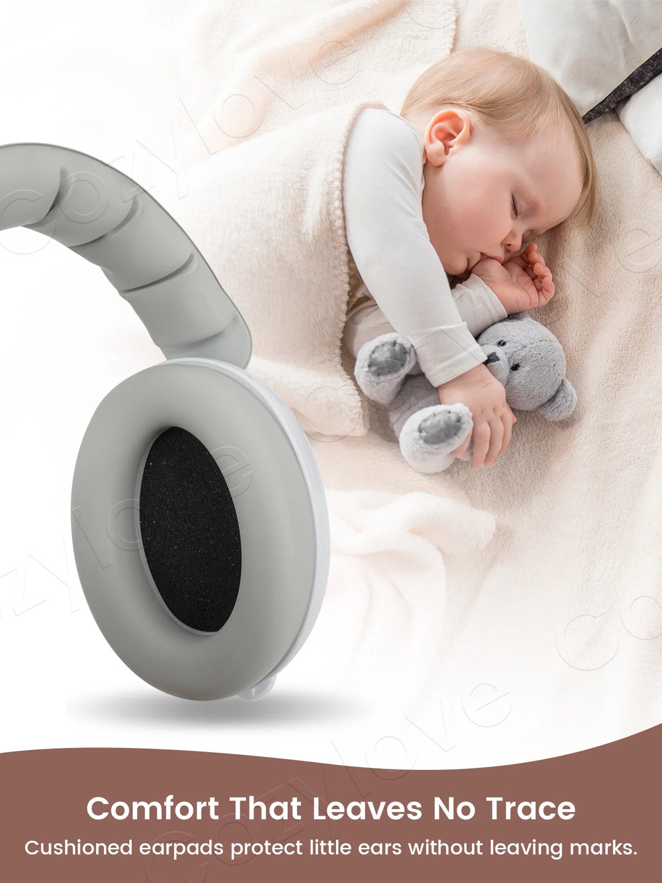 Baby Noise Cancelling Headphones | Adjustable Infant Hearing Protection Earmuffs for Airplanes, Concerts & Events