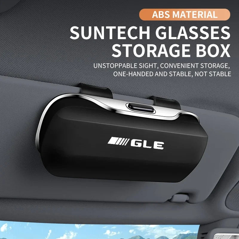 Car Eyewear Case Box Sunglasses Holder Sun Visor Storage Protective Frame Box Glasses Clip Portable For Mercedes Benz Gle GLE