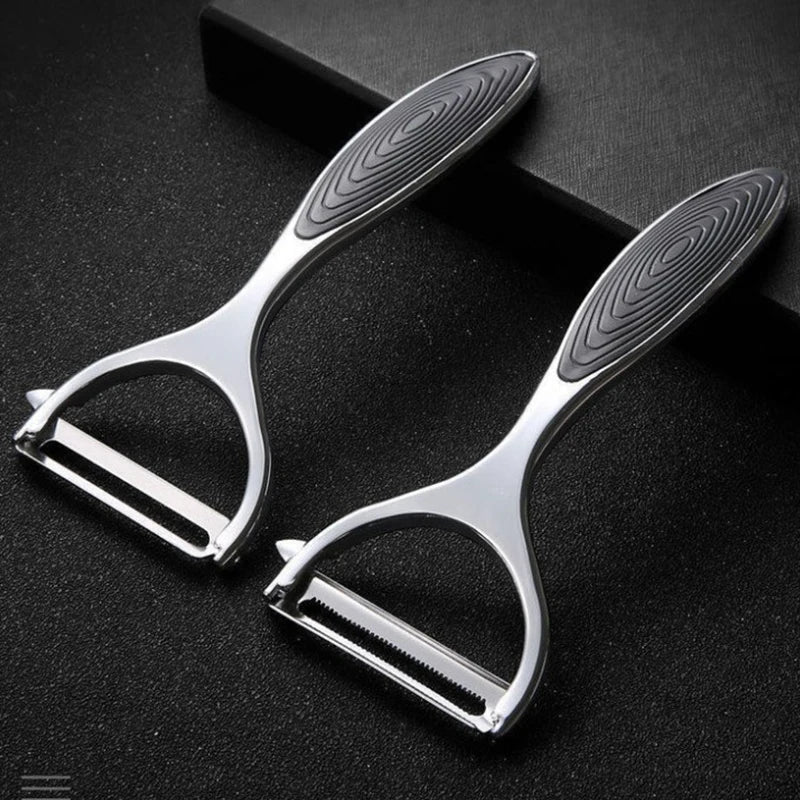 2pc Stainless Steel Multi-function Vegetable Peeler&ampJulienne Cutter Julienne Peeler Potato Carrot Grater Kitchen Tool Gadgets