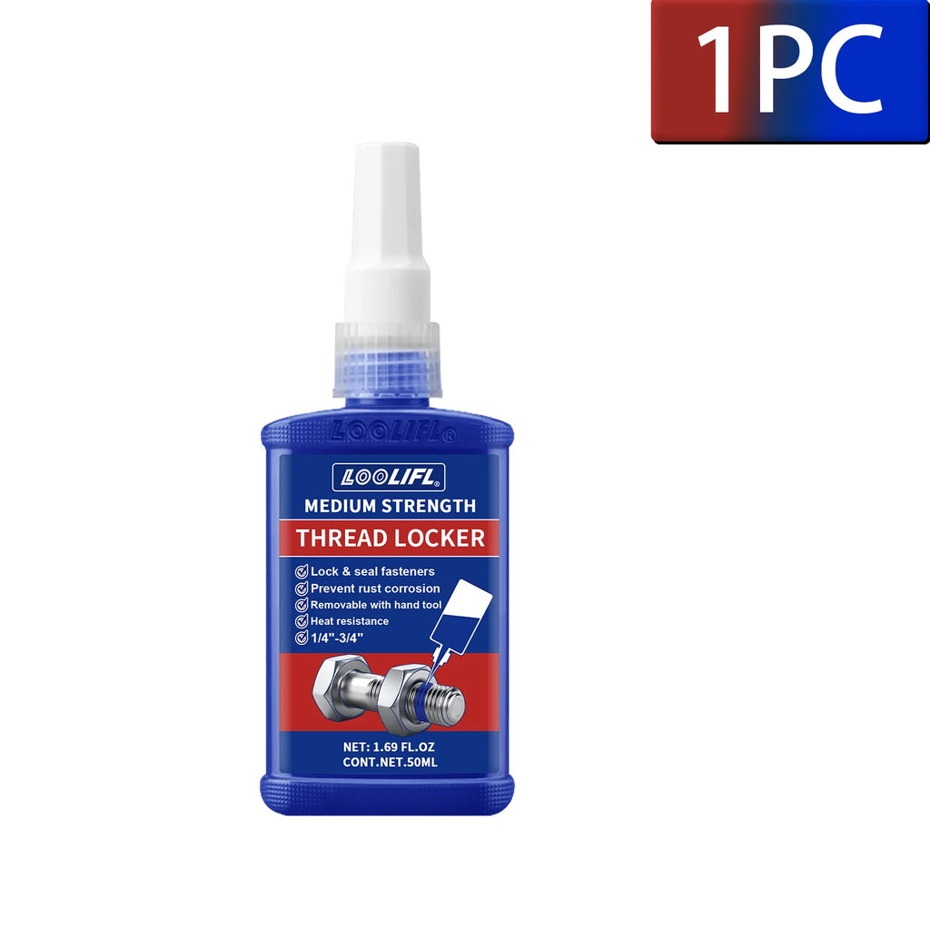50ML 243 Blue Medium Strength Threadlockers,Universal Thread Adhesives,For All Metal Threaded Components,Removable Waterproof