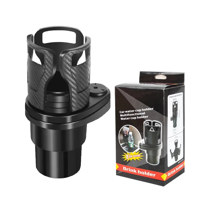 Center console beverage rack car mounted cup holder rotating car double-layer storage rack cup holder
