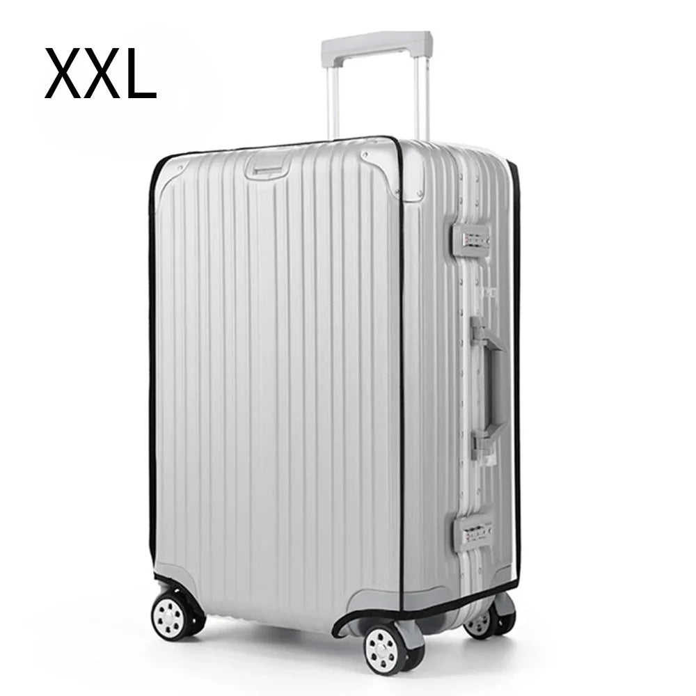 Transparent Waterproof PVC Suitcase Protector, Wear Resistant Dustproof Cover for 20-28 Inch Wheeled Trolley Luggage