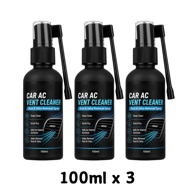 Car AC Vent Cleaner Spray Deep Dust Odor Removal Quick Dry Long Nozzle Air Conditioner Vent Cleaning Agent Auto Interior Care