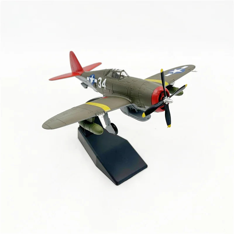 1/72 Scale U.S. P47D Thunderbolt Fighter Bomber P47 Red Tails Squadron Finished Diecast Metal Plane Aircraft Military Model Gift