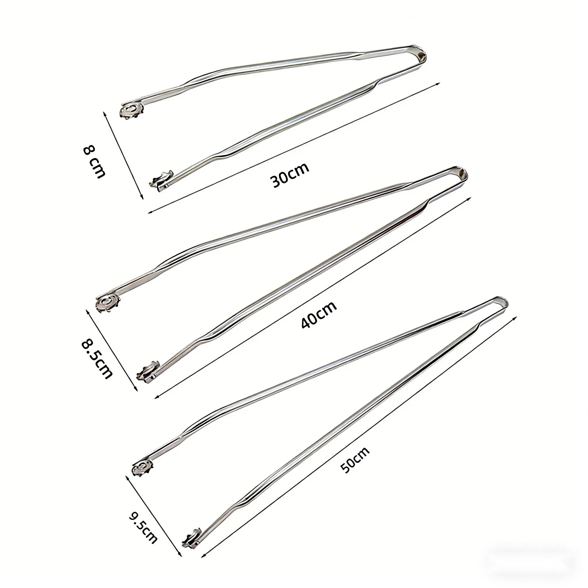 New 304 Stainless Steel Sausage Turning Grill Tongs for Bacon Steak Meat 30/40/50cm ExtraLong Grill Tong kitchen Accessories