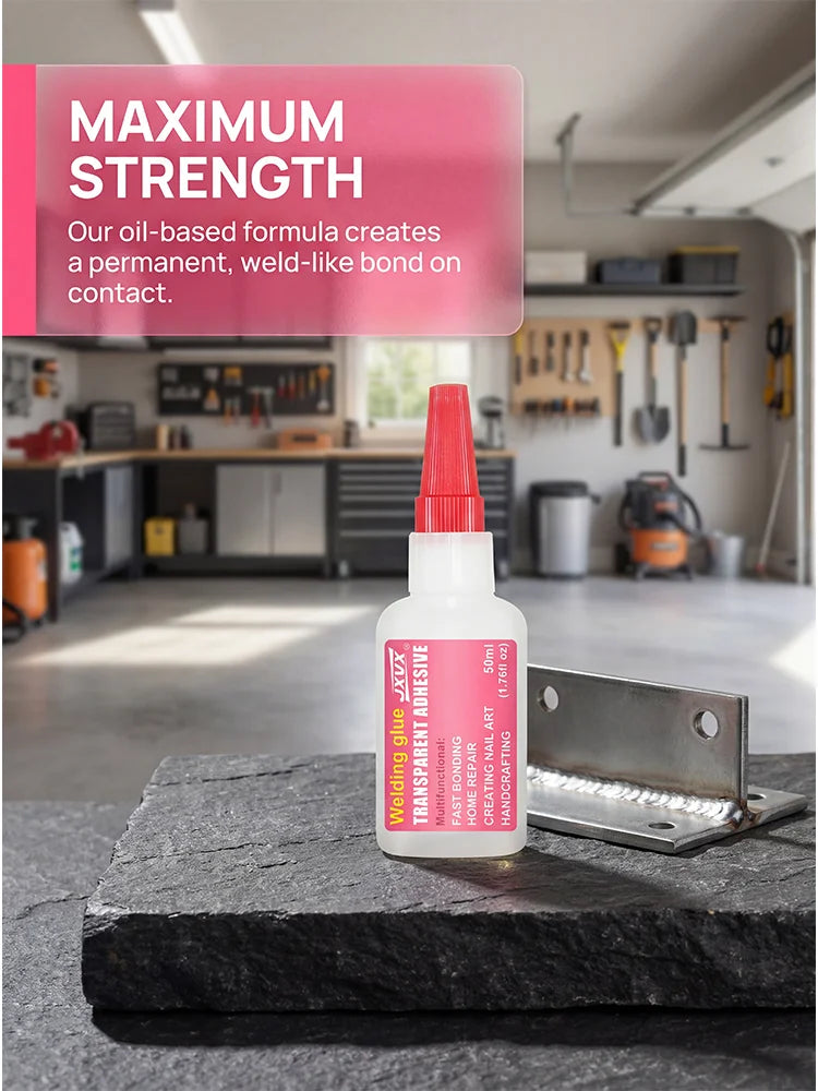 Multipurpose Welding Glue, Weather-Resistant Oil-Based Super Glue, Anti-Crack High Viscosity Adhesive for Indoor and Outdoor Use