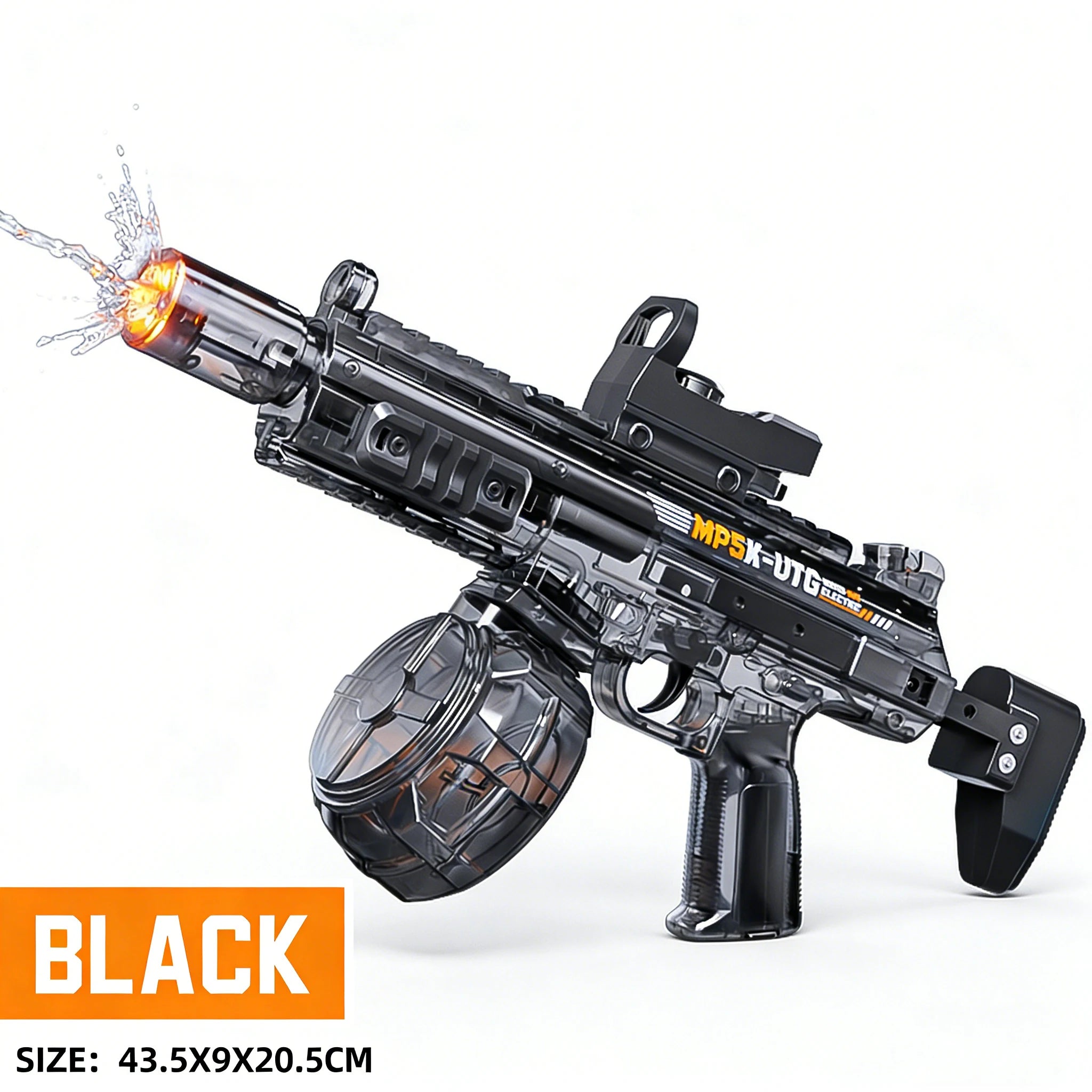 Simulated Firing and Recoil Electric Water Gun Toys Children Automatic Sensor Lights Water Pistol Summer Outdoor Beach Kids Toy