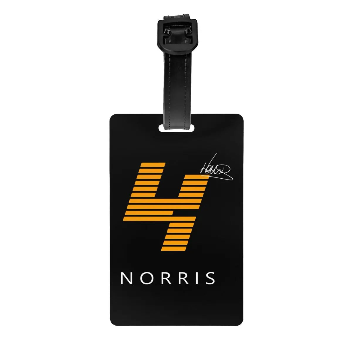 Custom L-Lando Norris Luggage Tag Privacy Protection Motorcycle Racing Baggage Tags Travel Bag Labels Suitcase