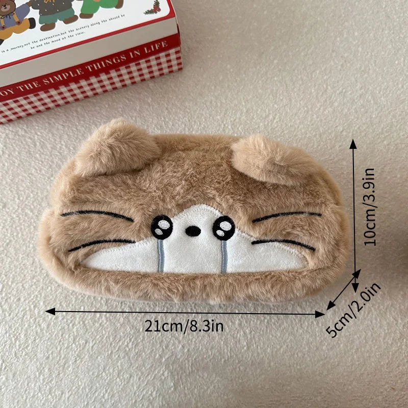 Cute Black Cat Pencil Case Girls Makeup Pouch Multi-purpose Stationery Storage Bag Cartoon Pen Bag School Stationery Organizer