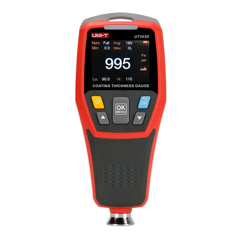 UNI-T UT343D UT343A UT343E Coating Thickness Gauge LCD Backlight Digital FE/NFE Metal Car Paint Thickness Tester Meter