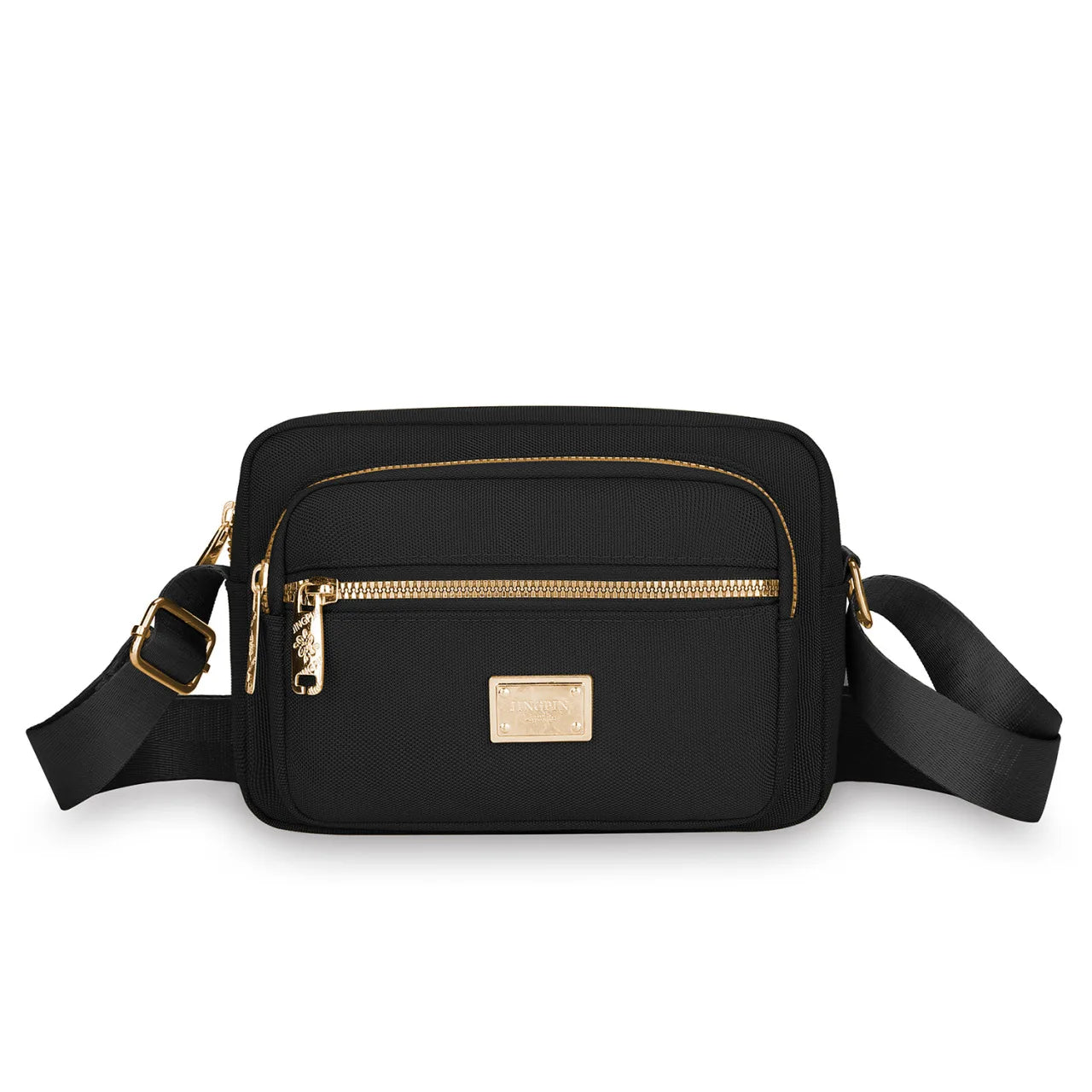 Portable Commuter Small Square Shoulder Bag Multi-layer Storage Business Bag Simple and Durable Oxford Cloth Crossbody Bag