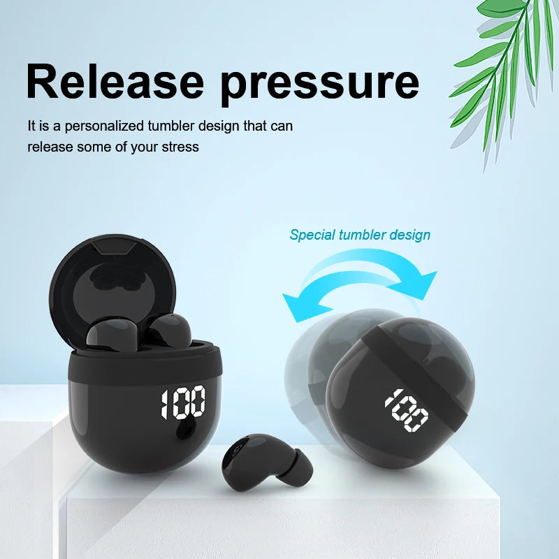 SHUKE Invisible Sleep Wireless Earphone Bluetooth 5.3 Mini Earbuds Noise Cancelling Headset Touch Control Headphones With Mic
