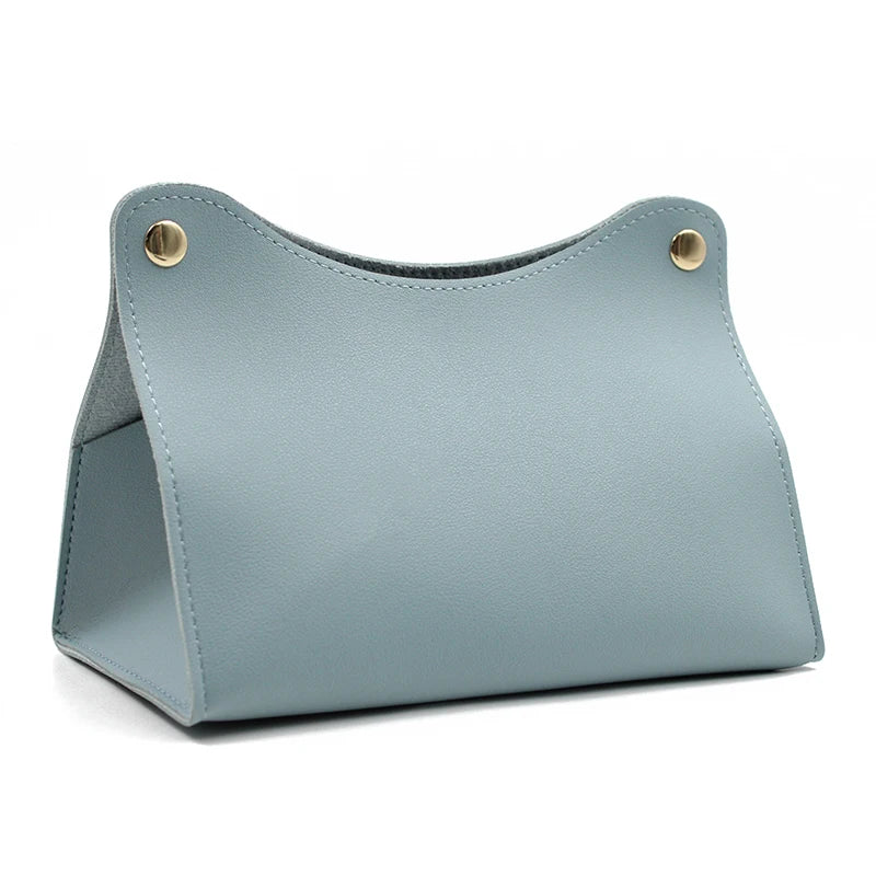 Car Tissue Box Holder  Leather Car Center Console Armrest Napkin Box Sun Visor Backseat Tissue Case