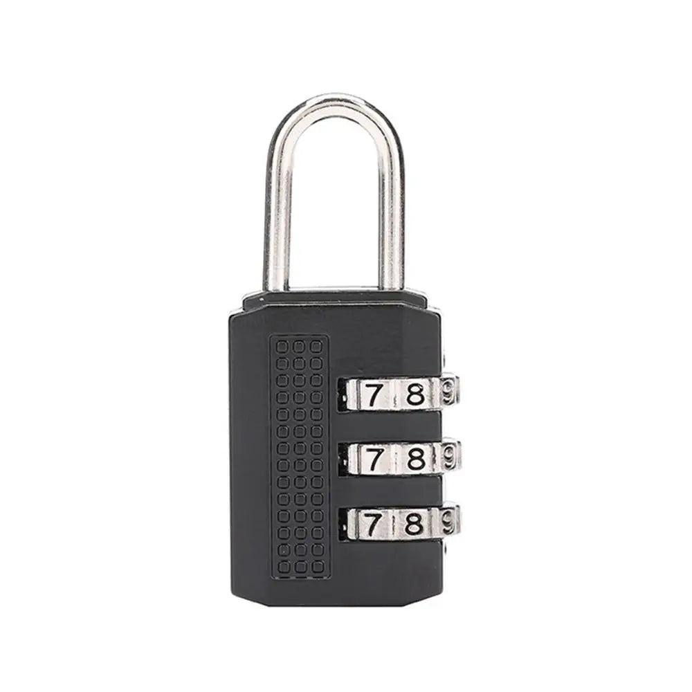 Multifunctional Mini Number Lock Durable Solid Color Password Lock Anti-theft 3 Digit Alloy Padlock Handbag