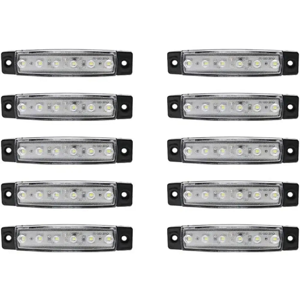 30/10pcs Side Marker Lights 12V 6LED SMD Side Marker Lights Side Marker Light Clearance Indicator