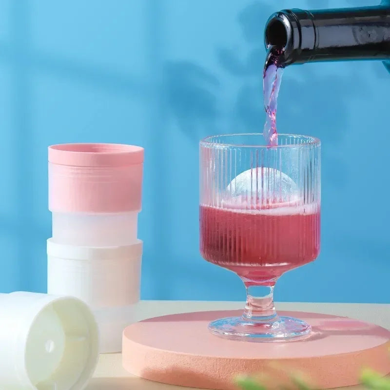 2025 NEW Cavity Whisky Silicone Ice Ball Maker Reusable Ice Cube Tray for Bar Home Ice Cube Mould with Lid