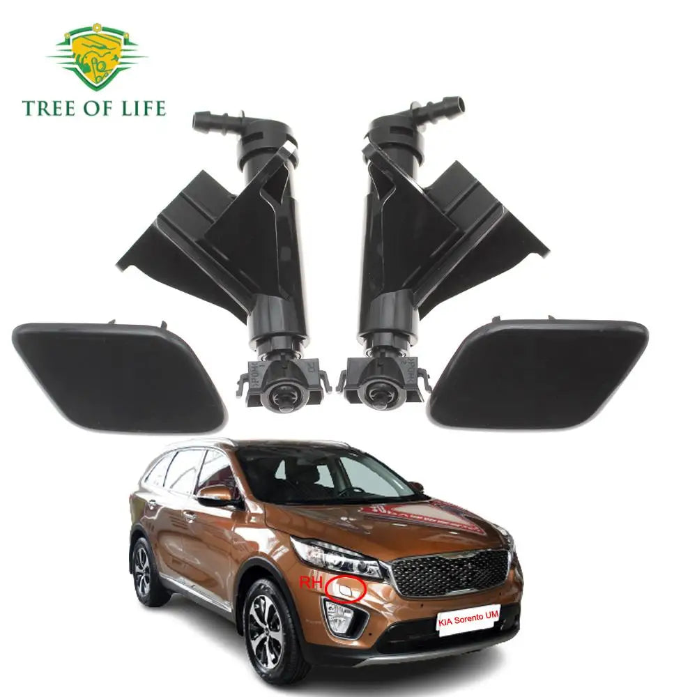 For KIA Sorento UM 2015 2016 2017 2018 New Right&Left Front Headlight Washer Nozzle Headlamp Cleaning Spray Pump With Cover Cap