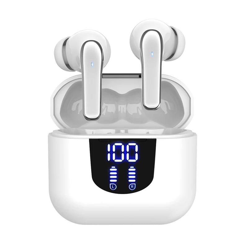 Wireless Bluetooth earphones, intelligent noise cancelling microphone, 48H battery life, heavy bass wireless earphones