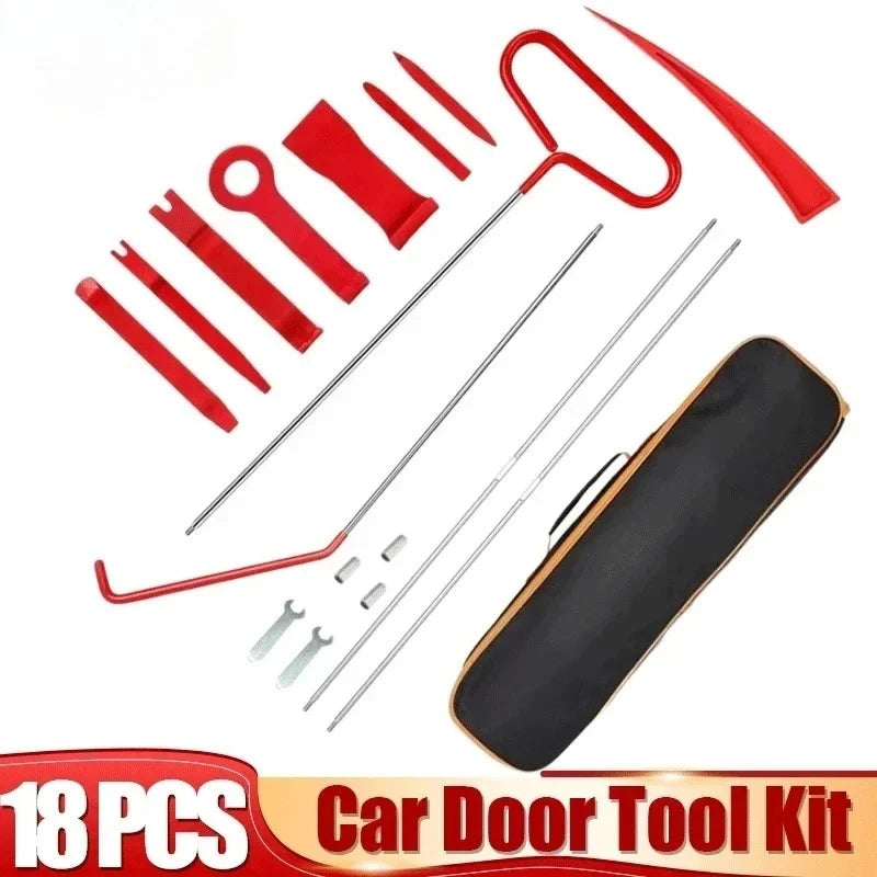 EAFC 21/18PCS Car Window Door Emergency Open Key Lost Lock Out Unlock Auto Tools Kit Air Wedge Bag PumpOpen Unlock for Car Truck
